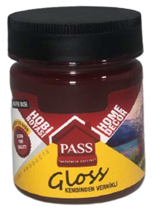 Pass Lack Hobi̇ Boyası Kendi̇nden Verni̇kli̇ 4022 Bordo 120 cc 