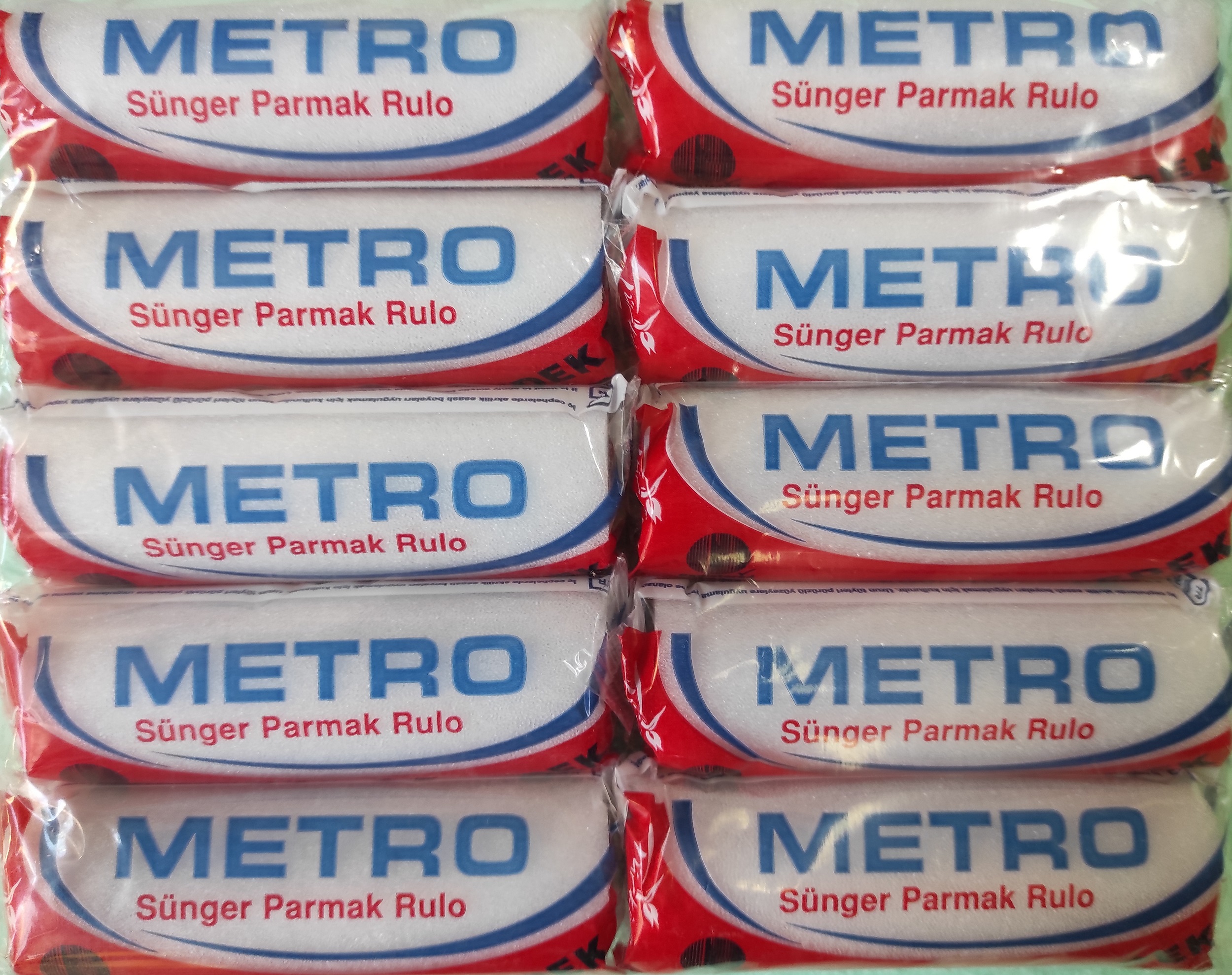 Metro Sünger Parmak Rulo Yedek Ucu 10 cm ( 10 Adet ) 
