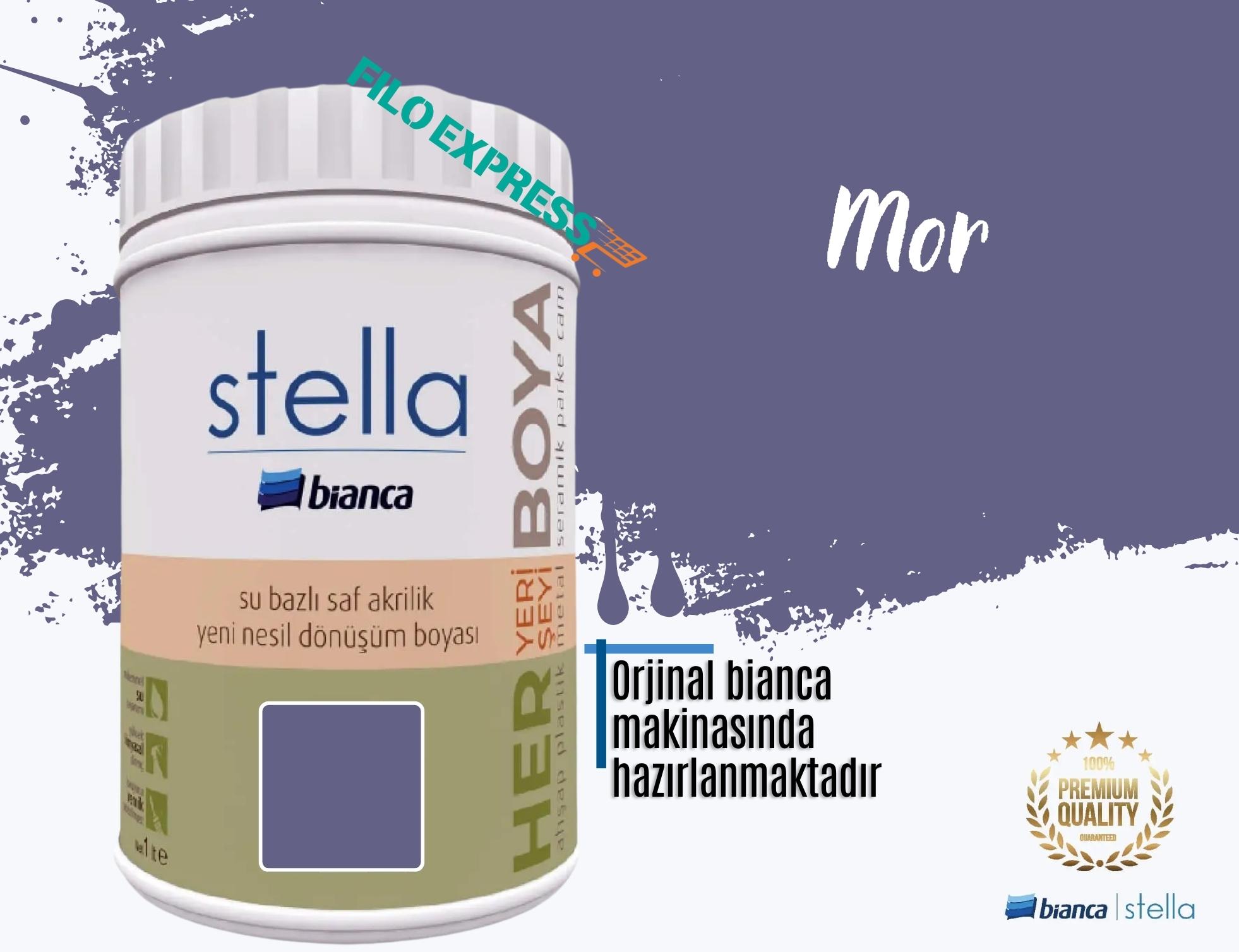 Bi̇anca Stella Su Bazlı Saf Akri̇li̇k Boya 1 Li̇tre Mor