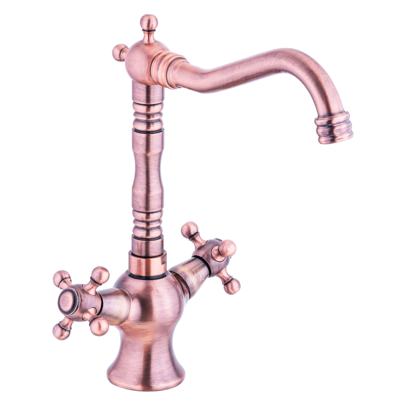 Bakır Koç Tombul Se Kuğu Lavabo & Eviye Bataryası 