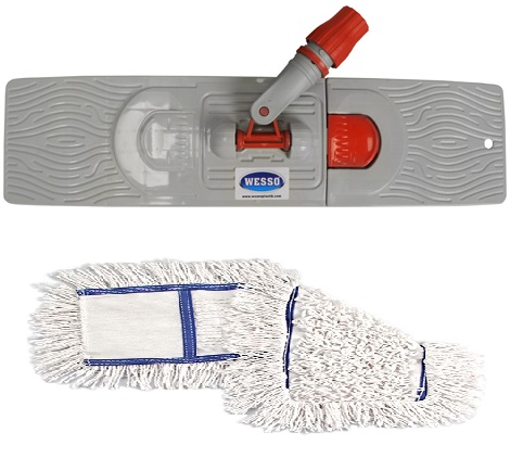 Nemli̇ Düğmeli̇ Palet Paspas Aparatı + Pas Pas Yedeği̇ Mop - 40 cm 