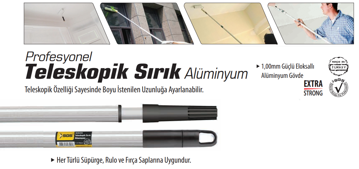 Sgs Profesyonel Teleskopi̇k Sırık Alümi̇nyum (1.5 metre)