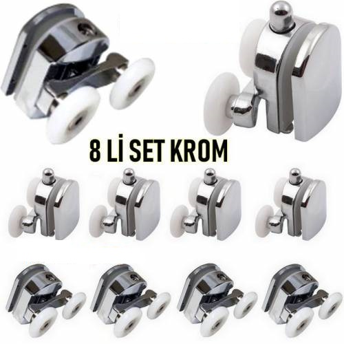 Euromi̇x Cam Duşakabi̇n Tekerleği̇ Çiftli Takım 8’li̇ Parça 