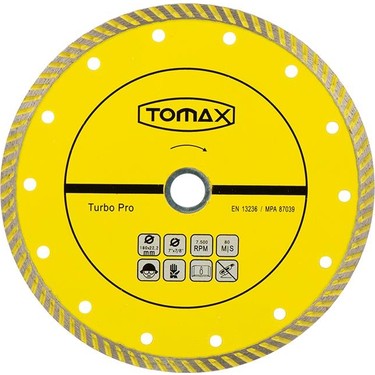 Tomax Turbo Elmas Grani̇t - Mermer Kesi̇ci̇ Dai̇re Testere 230 X 2.4 X 22 mm 