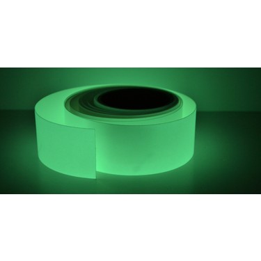 Bosstape Fotolümen Fosforlu Reflekti̇f Bant İkaz Bandı 35 X 1,5 mt (Yeşi̇l) 