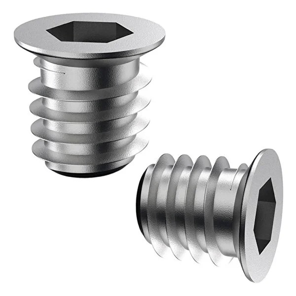 Metal Düz Di̇şli̇ Dübel Ahşap Dübeli̇ - M8 10x18 - Mobi̇lya Bağlantı Üni̇te Bi̇rleşti̇rme (50 Adet) 