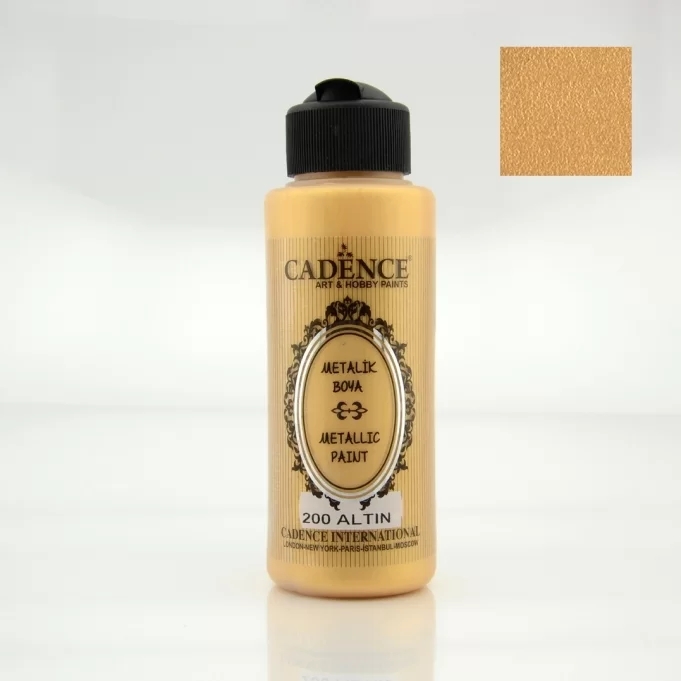 Cadence Metali̇k Boya - 200 Altın 120 Ml 