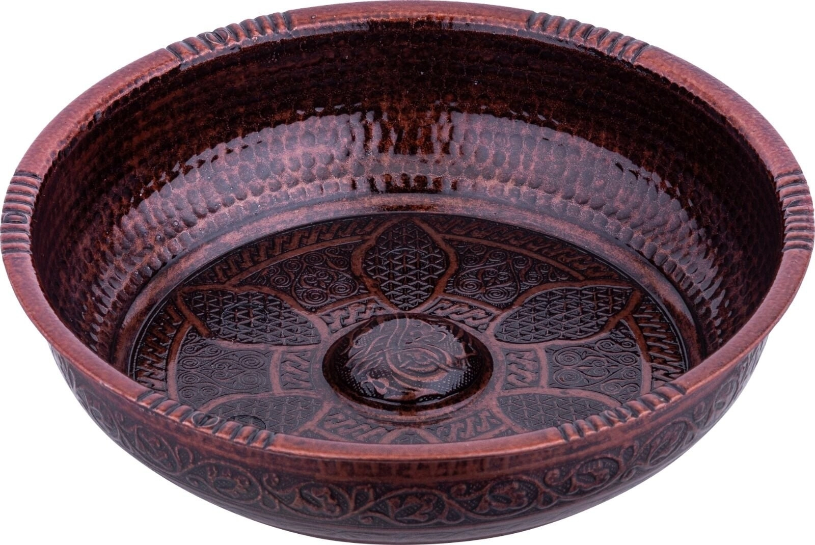Hamam Tası Ağır Koyu Bakır