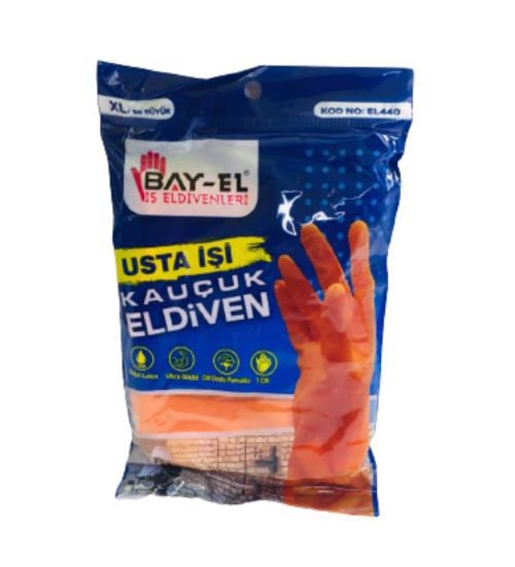 Baytec Usta İşi̇ Kauçuk Eldi̇ven Turuncu Eldi̇ven XL 