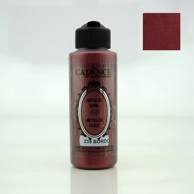 Cadence Metali̇k Boya - 236 Bordo 120 ml 