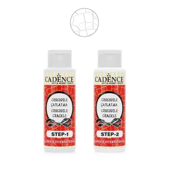 Cadence Boya Crocodi̇le Çatlatma C1016 Beyaz 70+70 ml 