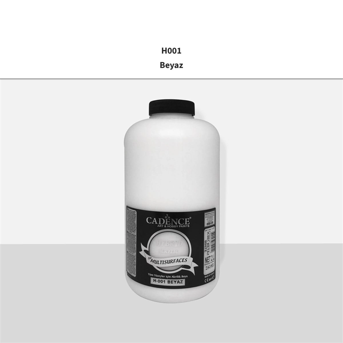 Cadence Multi̇surface Hybri̇d Akri̇li̇k Boya - 001 Beyaz 2 Li̇tre 