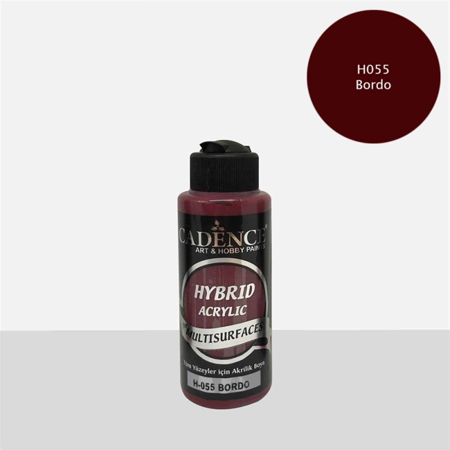 Cadence Multi̇surface Hybri̇d Akri̇li̇k Boya -Bordo 120 ml 