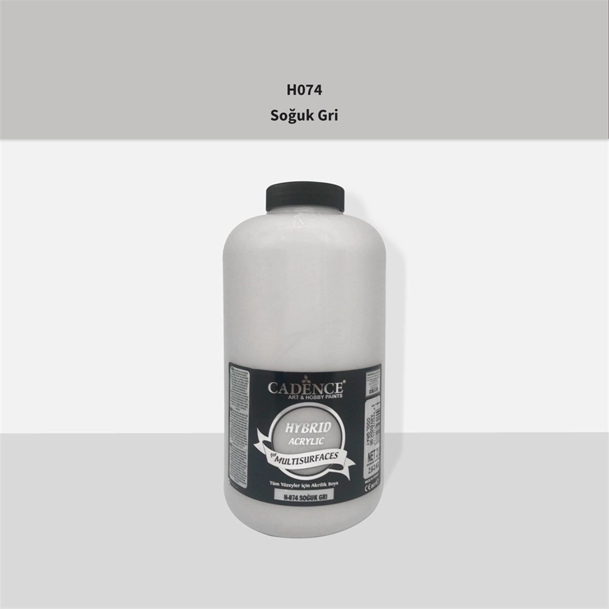 Cadence Multi̇surface Hybri̇d Akri̇li̇k Boya - Soğuk Gri 2 Litre 