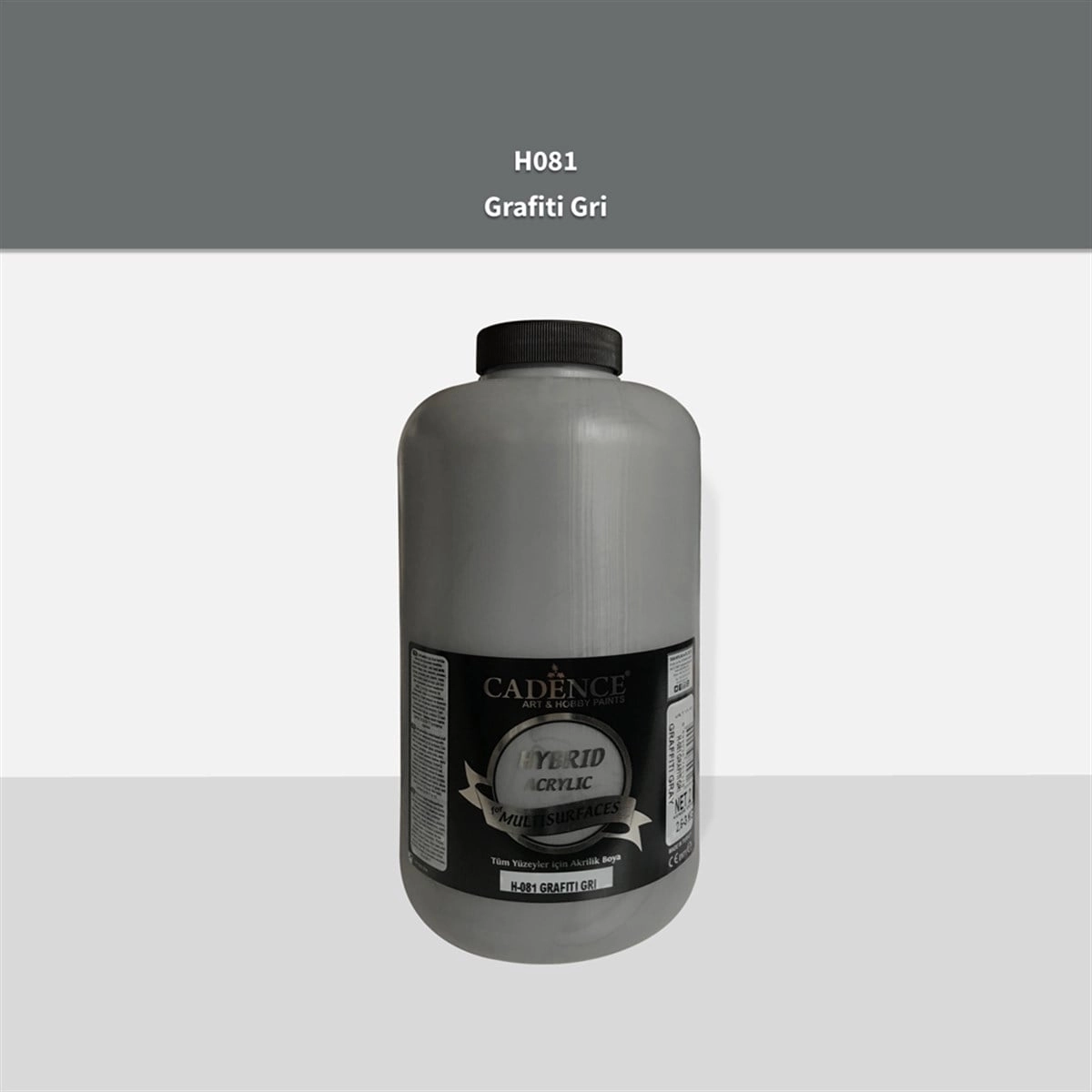 Cadence Multi̇surface Hybri̇d Akri̇li̇k Boya - Grafiti Gri 2 Litre 