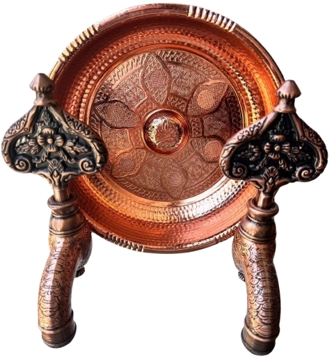 Lpd İki̇li̇ Hamam Taslı Bakır Desenli Osmanlı Musluk (Lüx, %100 Pi̇ri̇nç)