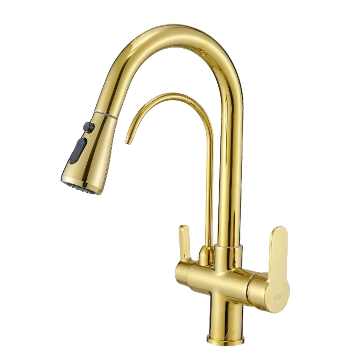 U Arıtmalı Uzayan Spiralli Mutfak Evi̇ye Lavabo Bataryası Altın