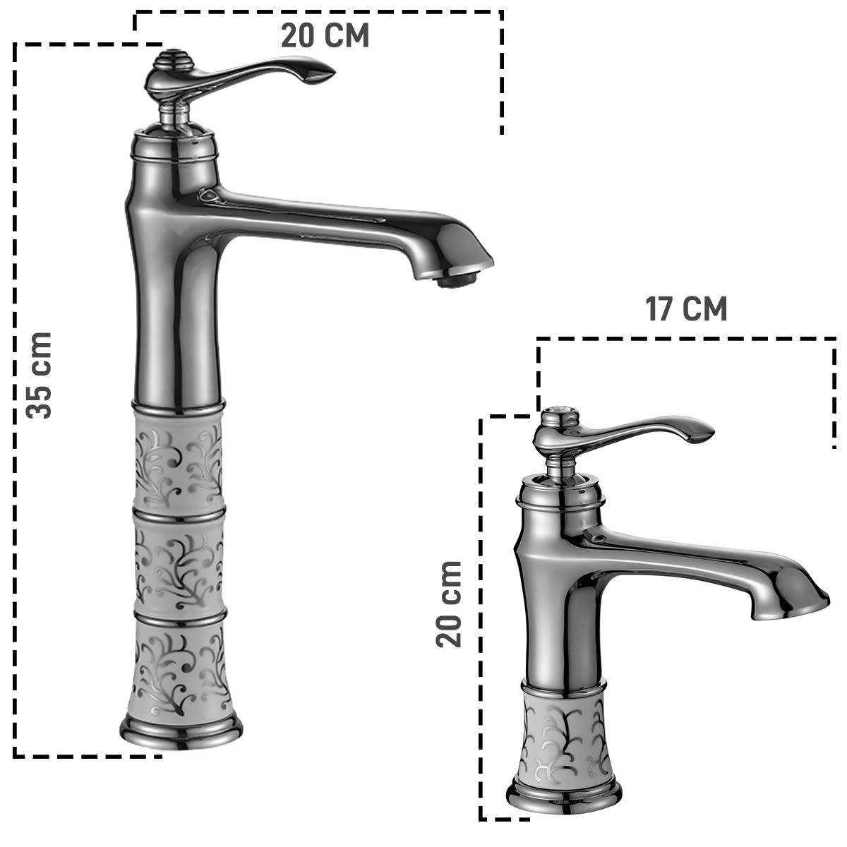 Vi̇ctori̇a Porselen Desenli̇ Anti̇k Lavabo Bataryası 