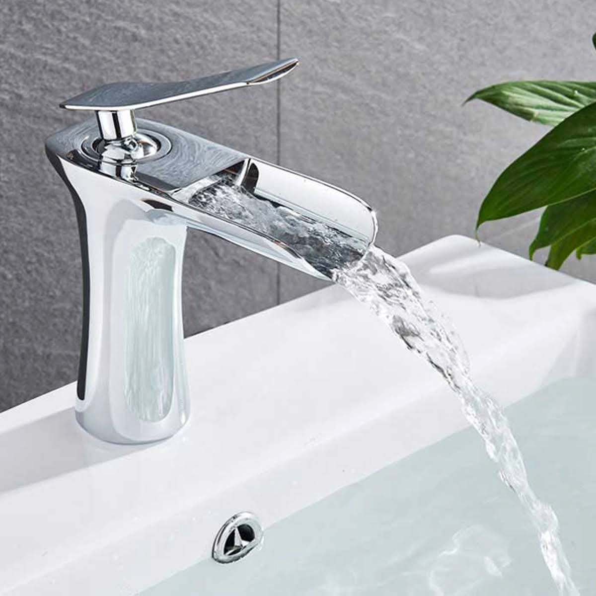 Krom Şelale Akışlı Lavabo Bataryası - Özel Seri 