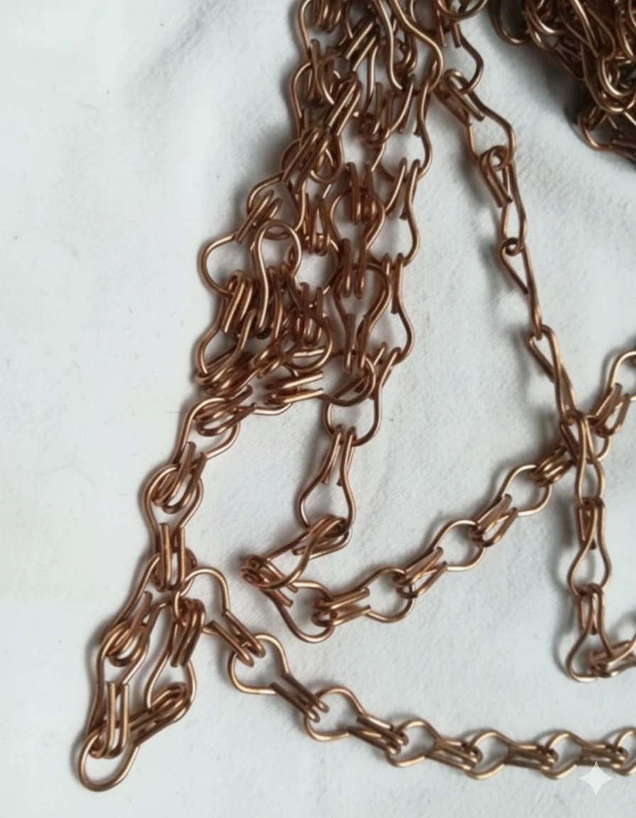 Floresan Zi̇nci̇ri̇ Abajur Armatür Askı Zi̇nci̇ri̇ Bakır (10 metre) 