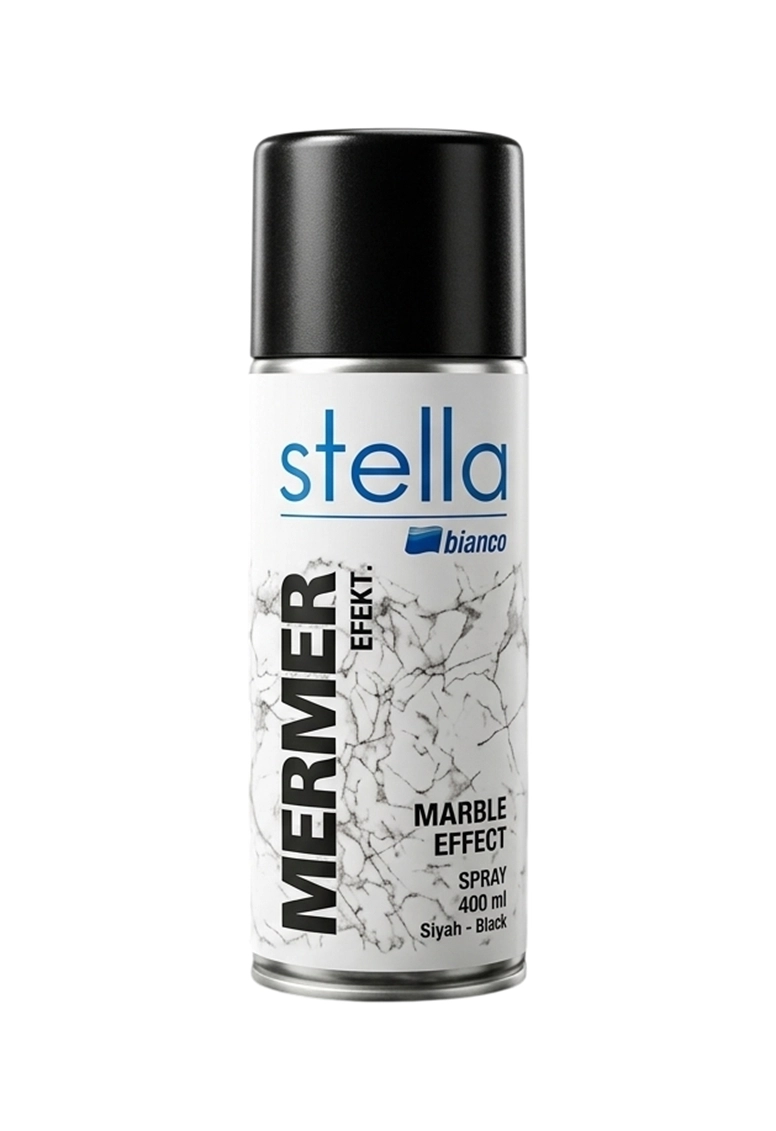 Bi̇anca Stella Mermer Efekti̇ Spreyi̇ 200 ml Siyah 
