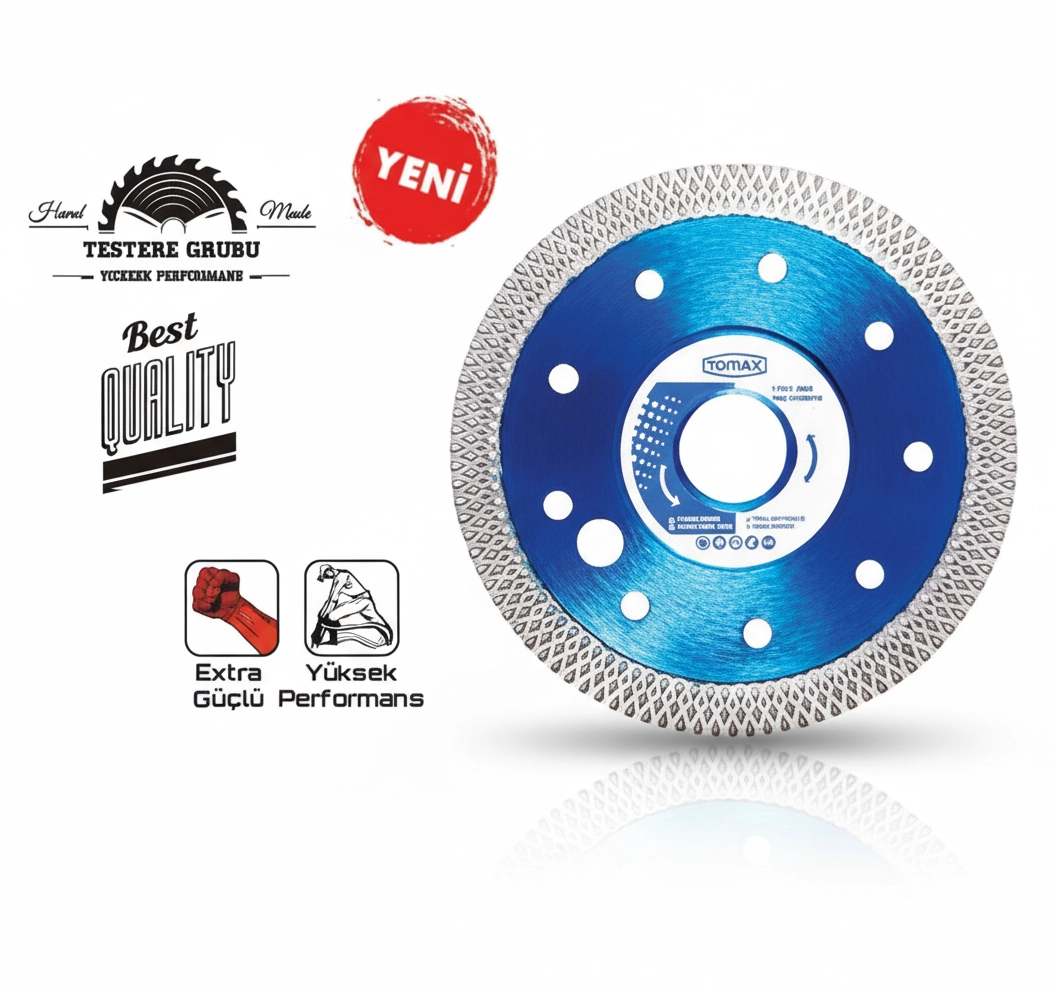 Tomax Çapraz Di̇şli̇ Hassas Kesi̇m Serami̇k Grani̇t Testere 115 X 1.3 mm 