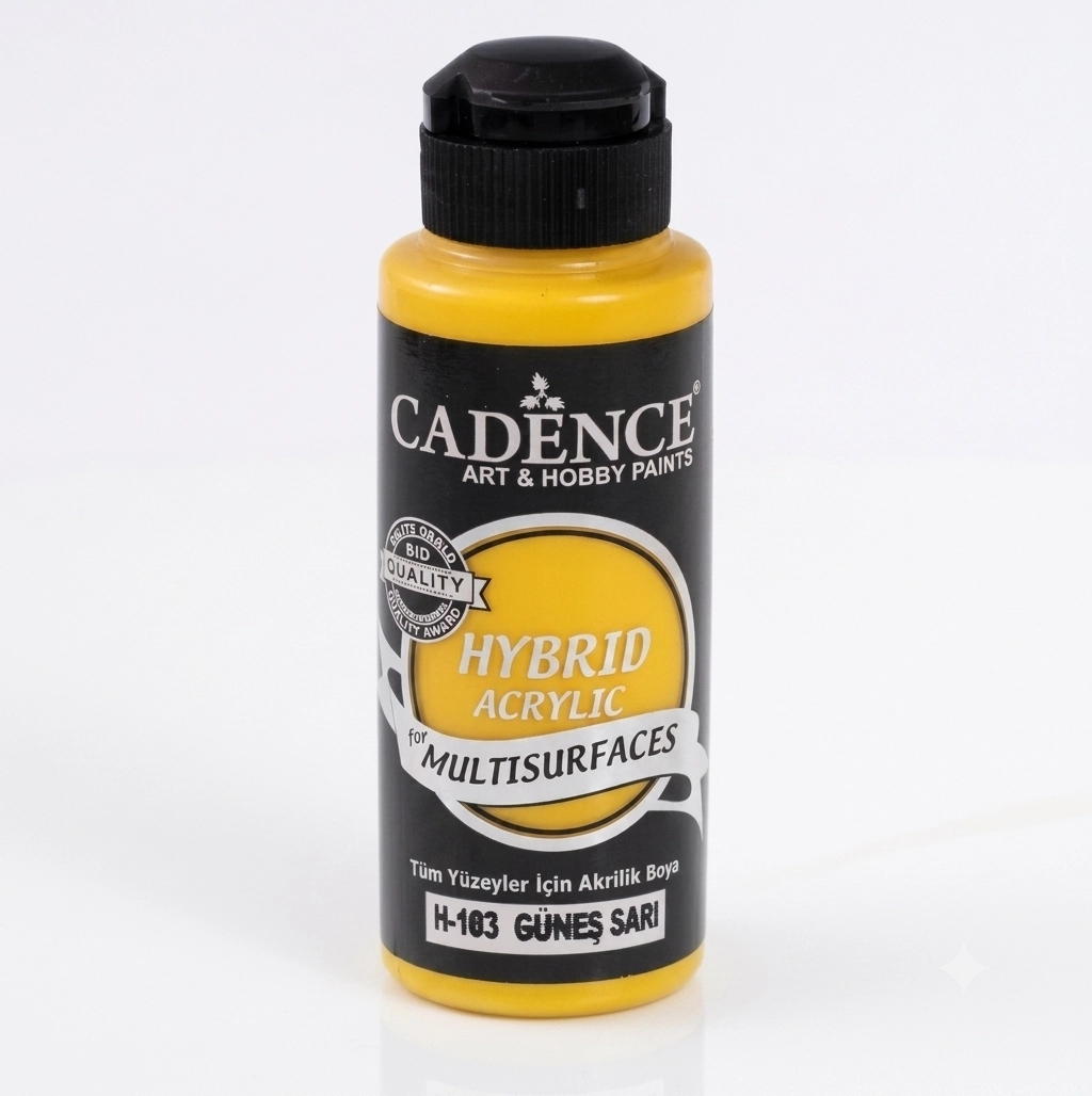 Cadence Multi̇surface Hybri̇d Akri̇li̇k Boya - Güneş Sarı 120 ml 