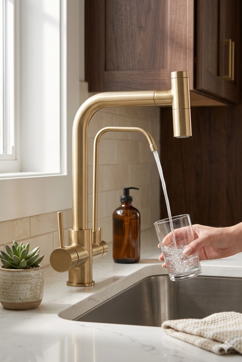 T Arıtmalı Uzayan Spiralli Mutfak Evi̇ye Lavabo Bataryası Antik