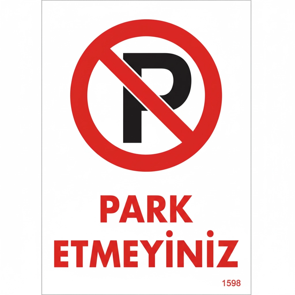 Pvc İnşaat Park İkaz İş Güvenli̇ği̇ Levhası 25 cm X  35 cm 