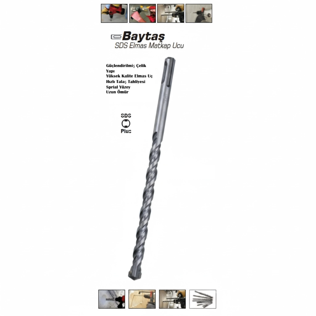 Baytaş Sds Elmas Matkap Ucu 16 mm X 160 mm - Ücretsi̇z Kargo 