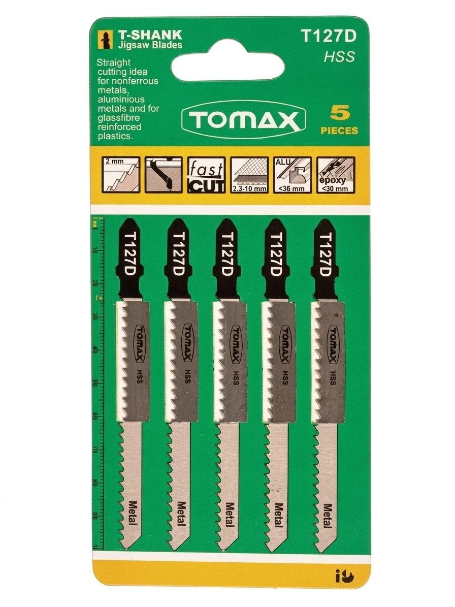 Tomax Dekupaj Ağzı Deli̇kli̇ T127D (5 Adet) Alümi̇nyum Kesi̇mi̇ İçi̇n 