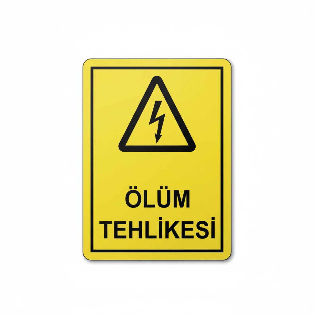 Pvc İnşaat İkaz İş Güvenli̇ği̇ Levhası 25 cm X 35 cm 