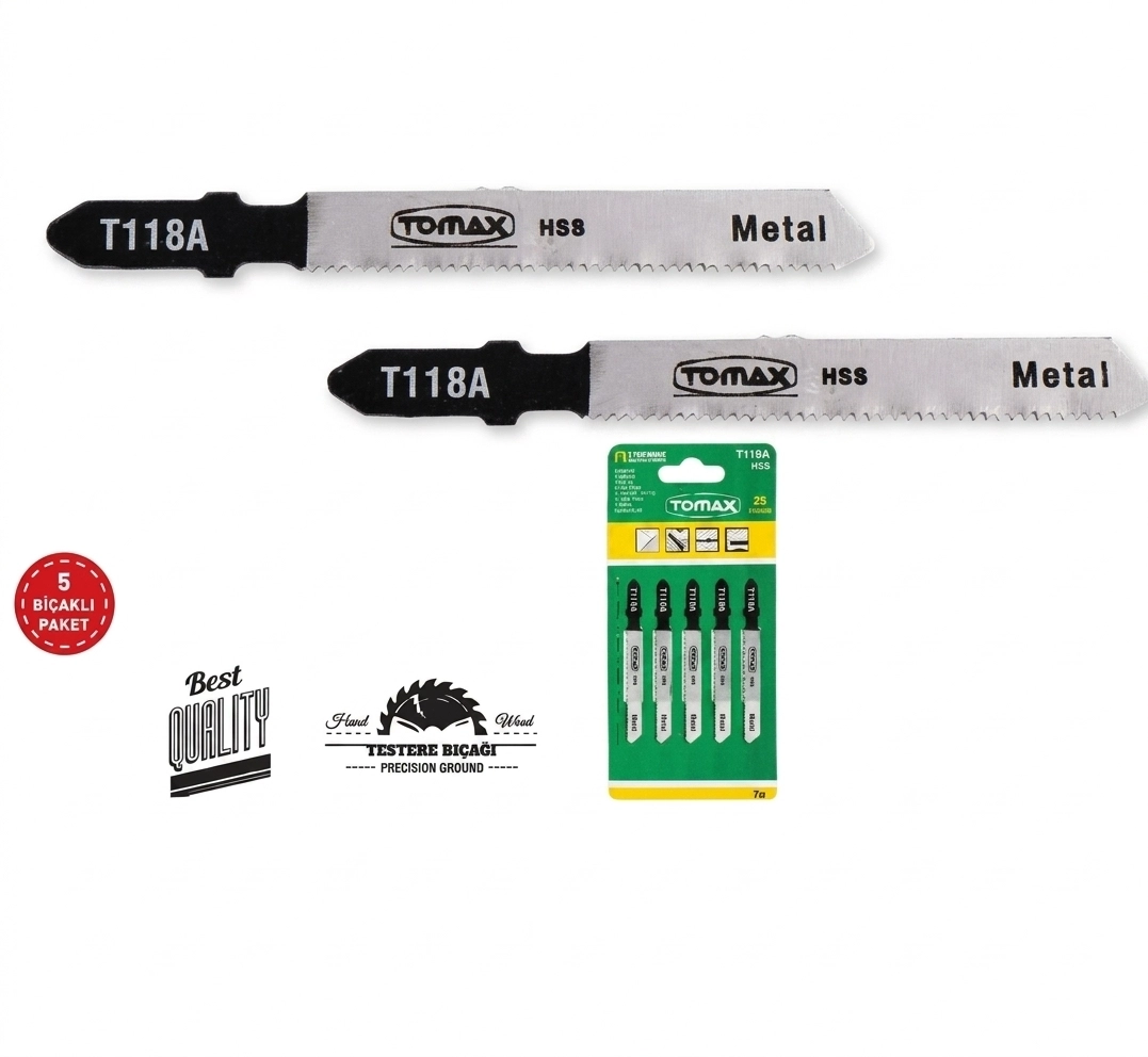 Tomax T118A HSS Metal Dekupaj Ağzı (5 Adet) 