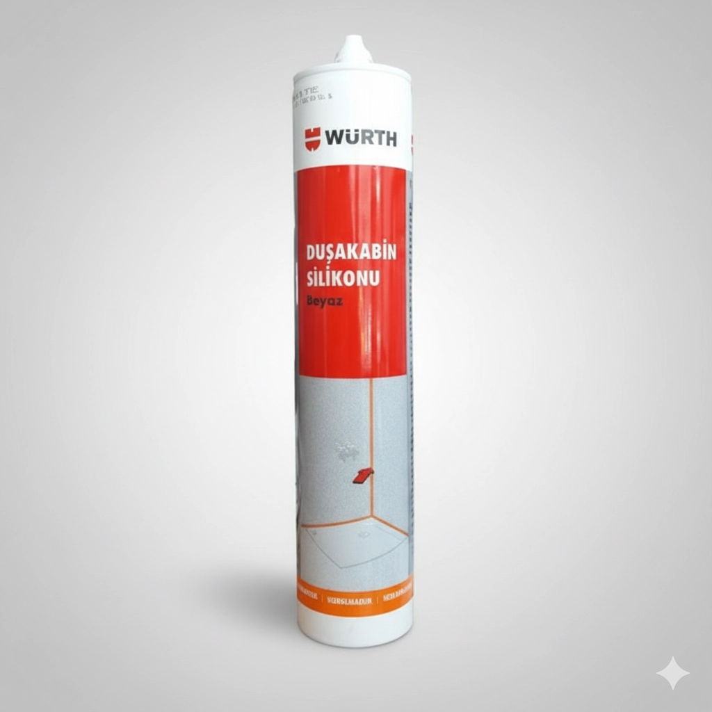 Würth Duşakabin Silikonu Beyaz Su Geçirmez ve Sızdırmaz 310ml