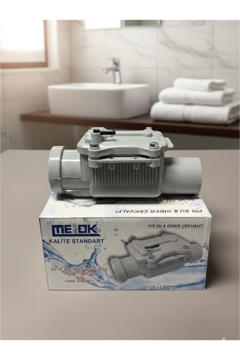 Atık Su Çekvalf Ki̇li̇tlenebi̇li̇r 50’li̇k Pvc Çek Valf Rögar Klapesi 