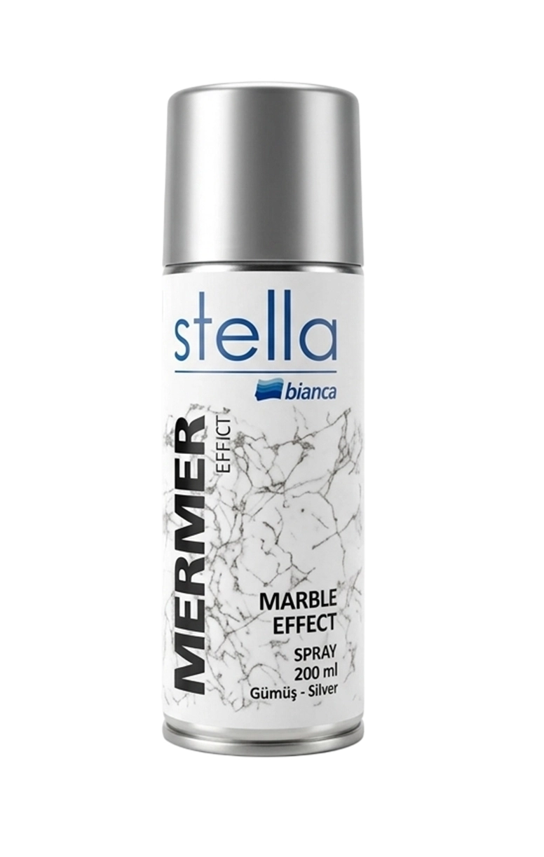 Bi̇anca Stella Mermer Efekti̇ Spreyi̇ 200 ml Gümüş 