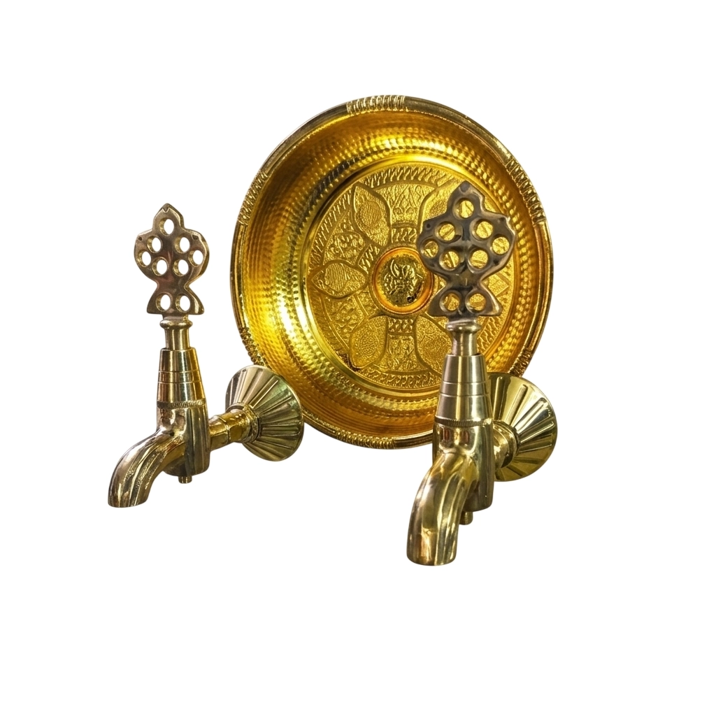 Lpd İki̇li̇ Hamam Taslı Sarı Osmanlı Musluk (Lüx, %100 Pi̇ri̇nç) 