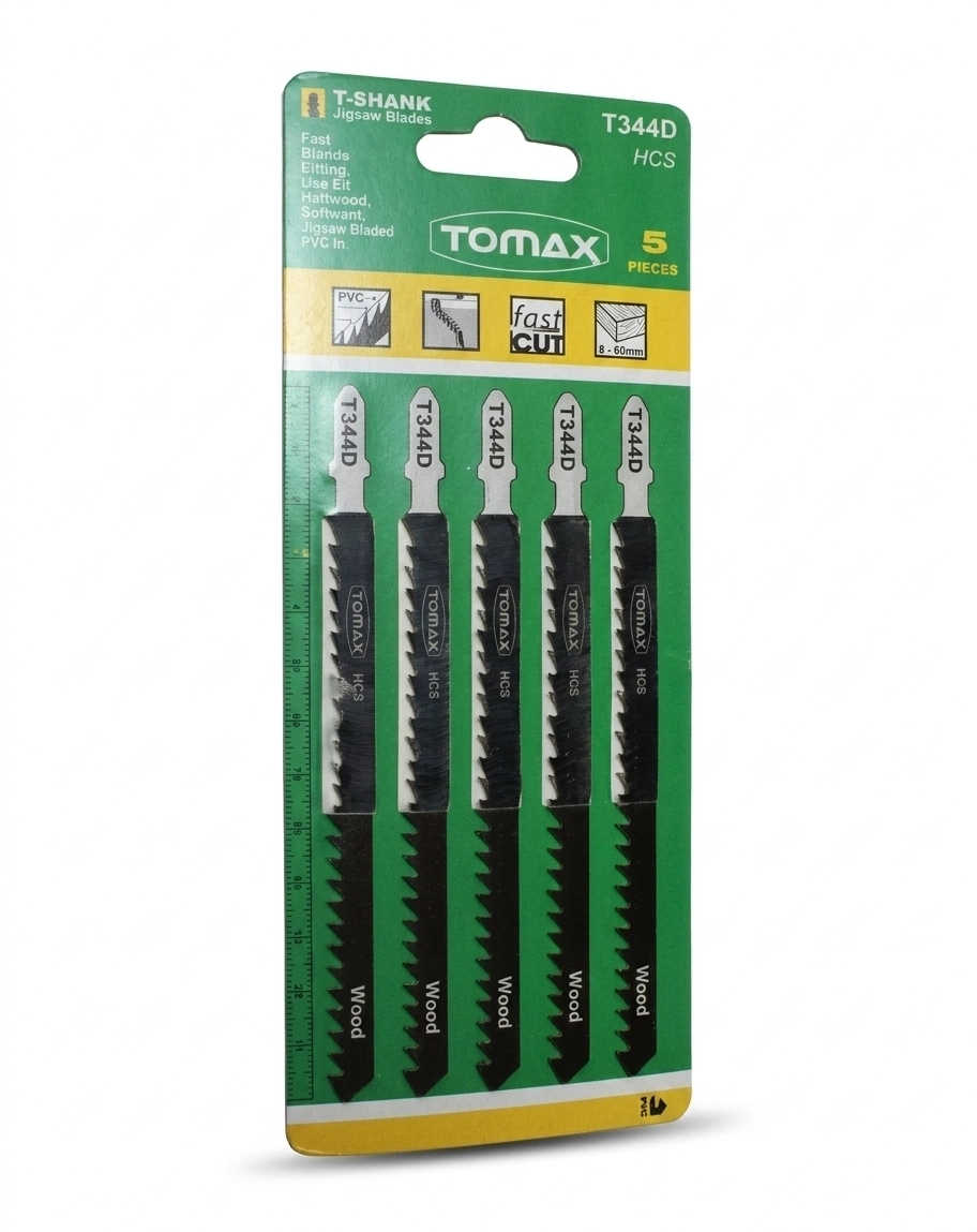Tomax T344D HSS Ağaç Dekupaj Ağzı (5 Adet) Uzun Bıçak  