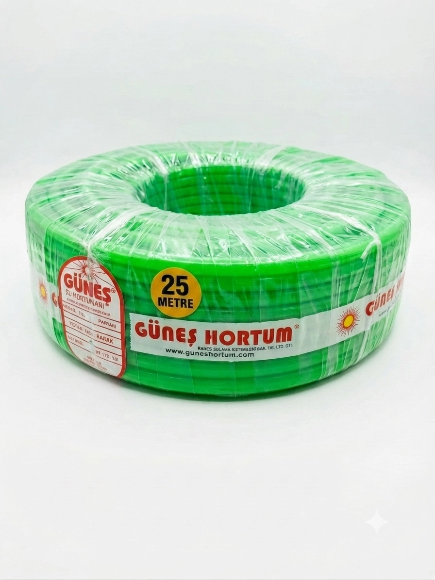 Güneş Kalın Silikonlu Bahçe Sulama Hortumu (25 metre)