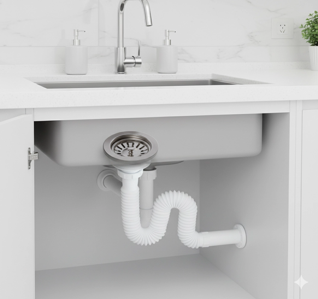 Çöpmak Körüklü Büyük Kafalı Tırnaklı Lavabo Si̇fonu 