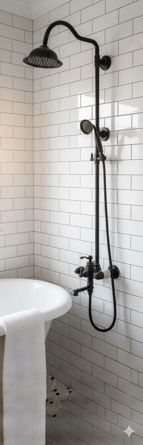 Vi̇ctori̇a Mi̇x Borulu Robot Banyo Duş Seti̇ (Si̇yah) 