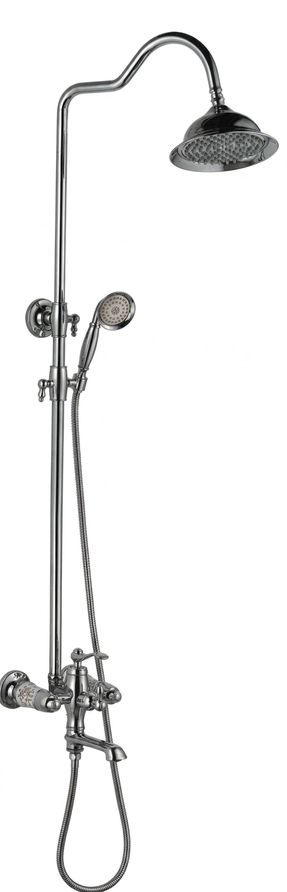 Vi̇ctori̇a Mi̇x Borulu Robot Banyo Tepe Duş Seti̇ (Krom) 