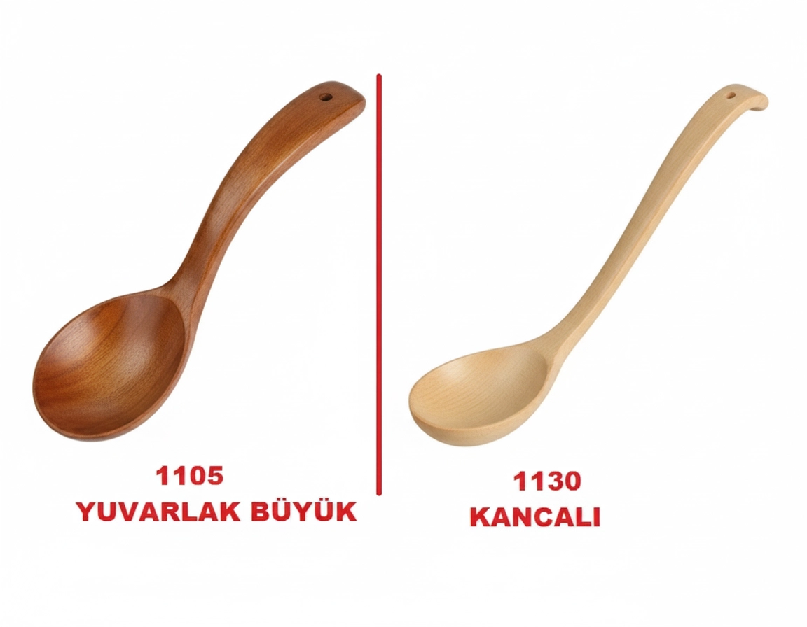Yılmaz Ahşap Bambu Mutfak Büyük Eğri̇ Kepçe 25 cm 