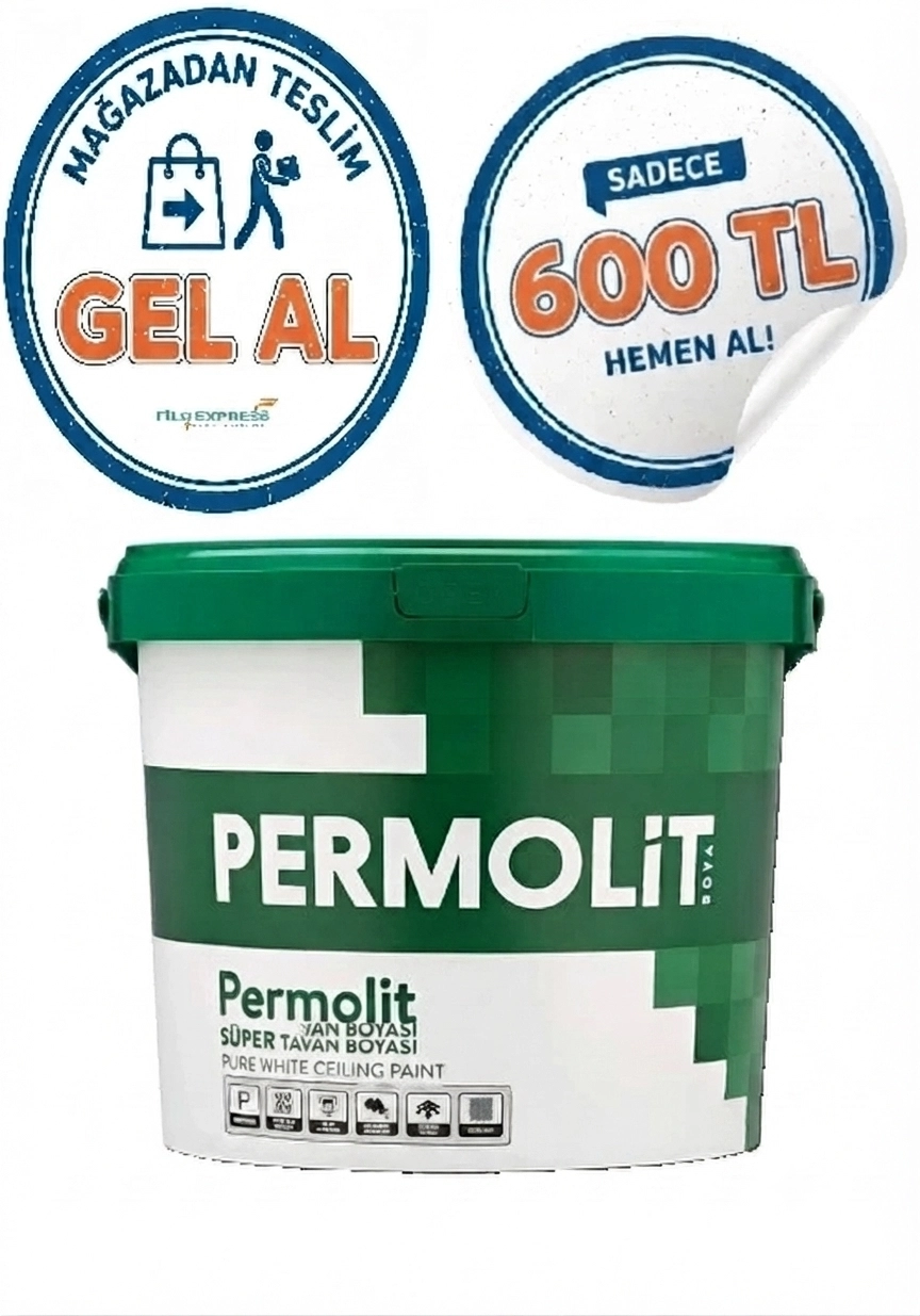Permoli̇t Süper Tavan Boyası 10 kg Beyaz