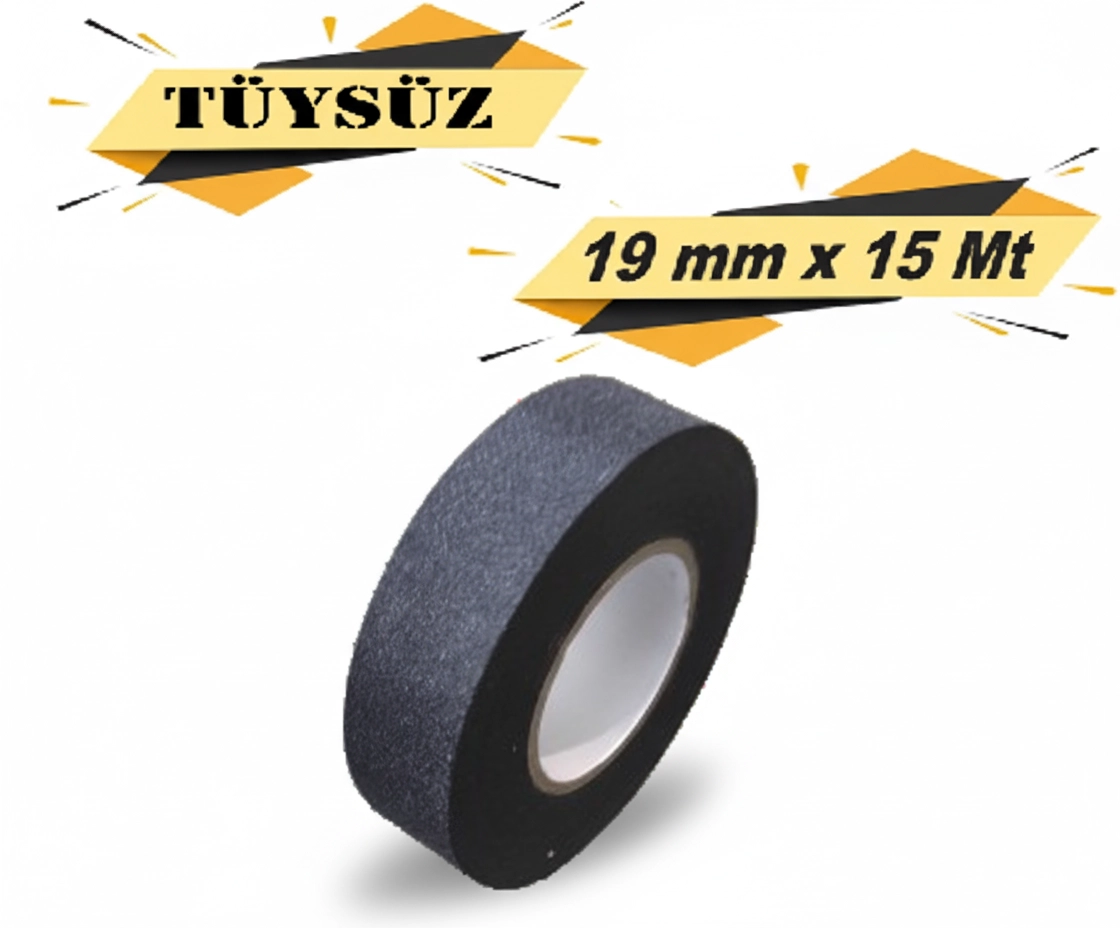 Tüysüz Bez Bant Elektri̇k İzolasyon Kablo Sarma Bandı 19 mm X 15 Metre (1 Adet) 