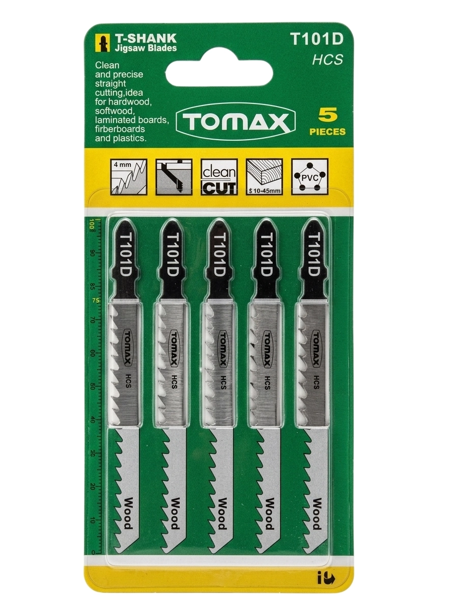 Tomax T101D HSS Ağaç Dekupaj Ağzı (5 Adet) Sert Temi̇z Kesi̇m 