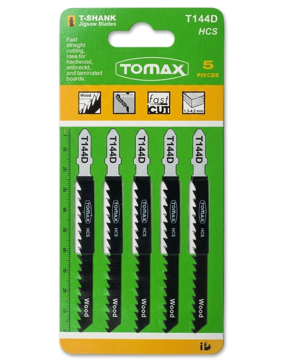 Tomax T144D HSS Ağaç Dekupaj Ağzı (5 Adet) Hızlı Kesi̇m 