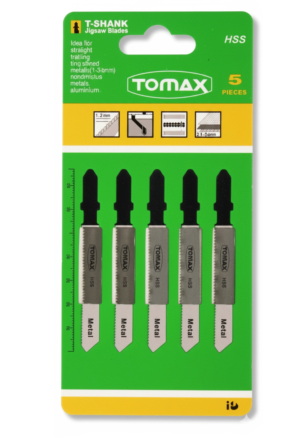 Tomax T318a Hss Metal Dekupaj Ağzı (5 Adet) Uzun Bıçak 