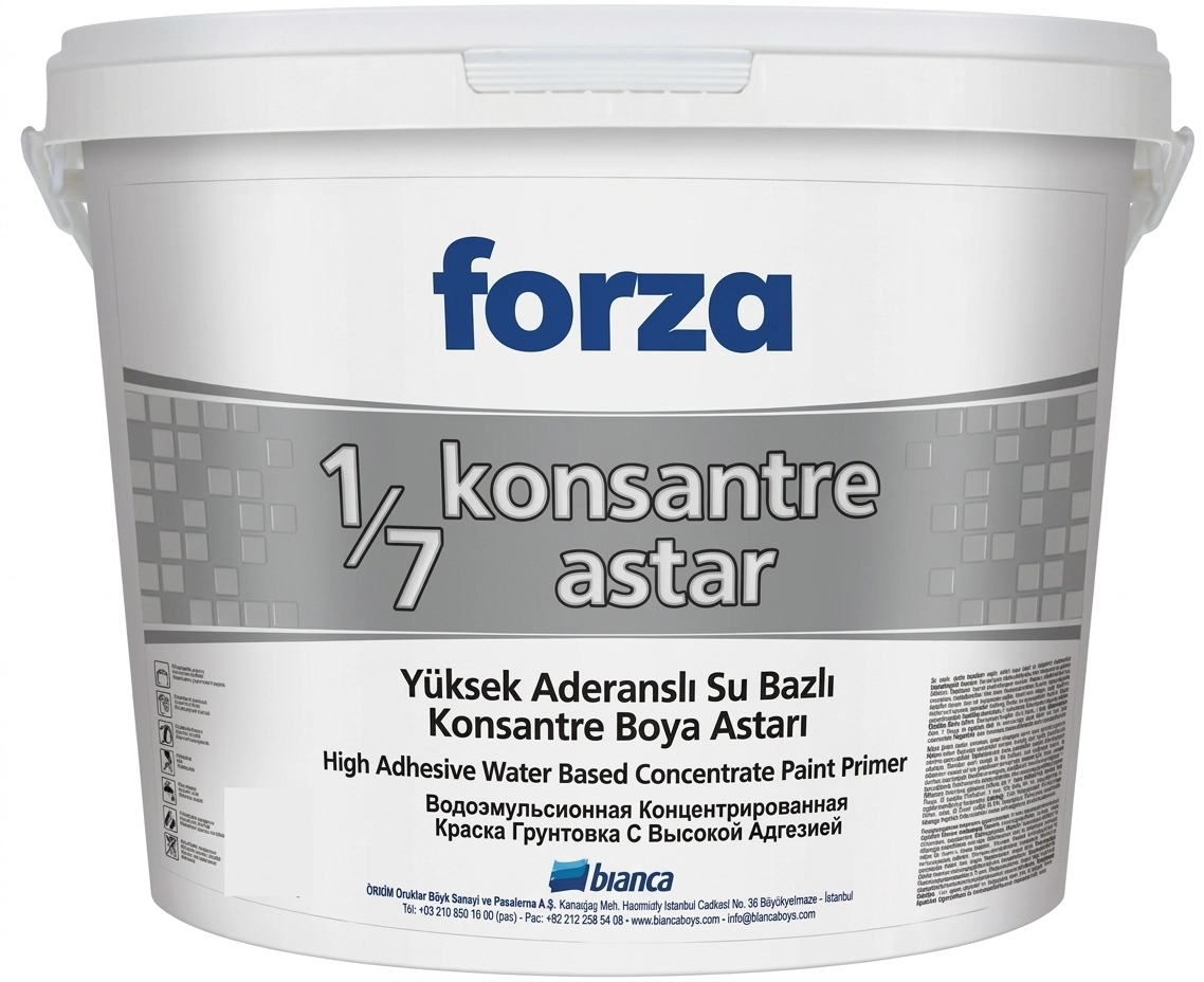 Bi̇anca Forza 1/7 Konsantre Astar Su Bazlı Boya Astarı Şeffaf 2,5 LT