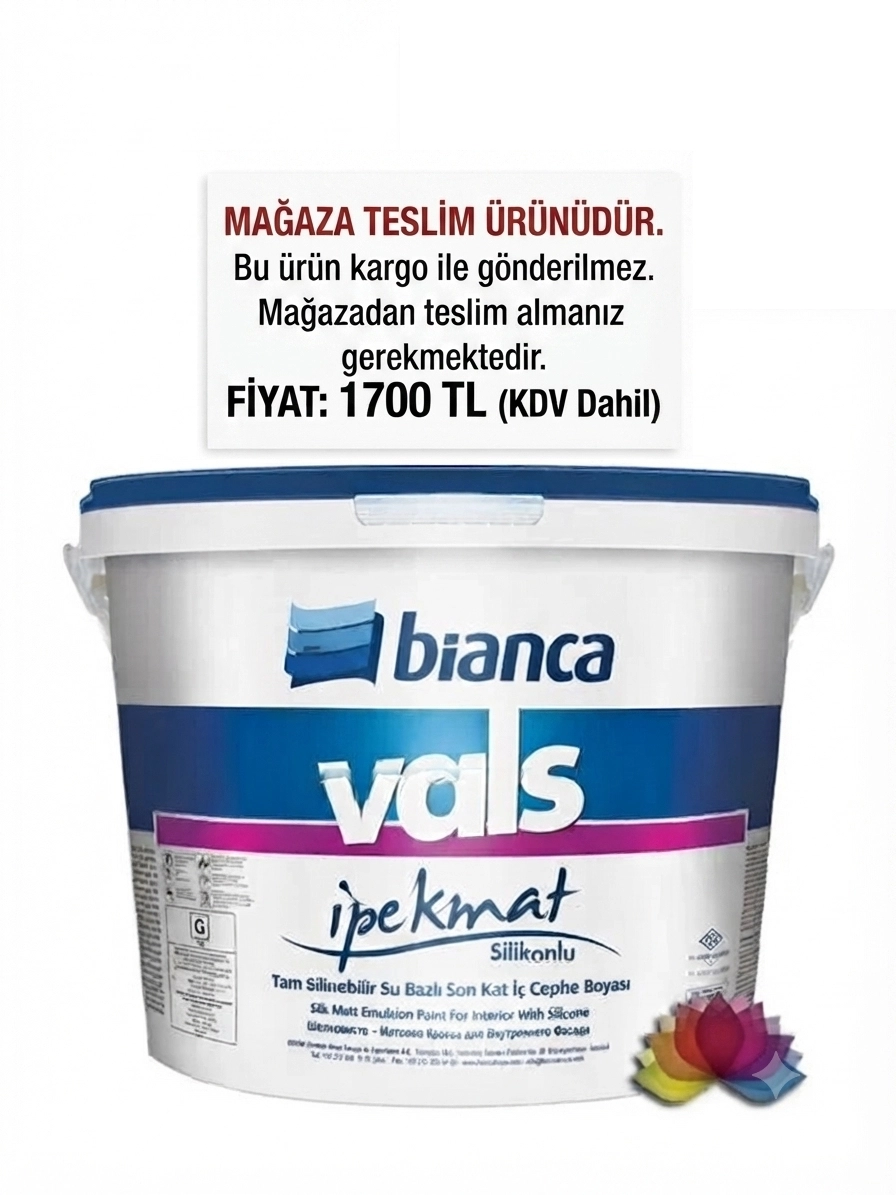 Bi̇anca Vals İpek Mat Si̇li̇konlu İç Cephe Boyası 7,5 Li̇tre (Tüm Renkler)  